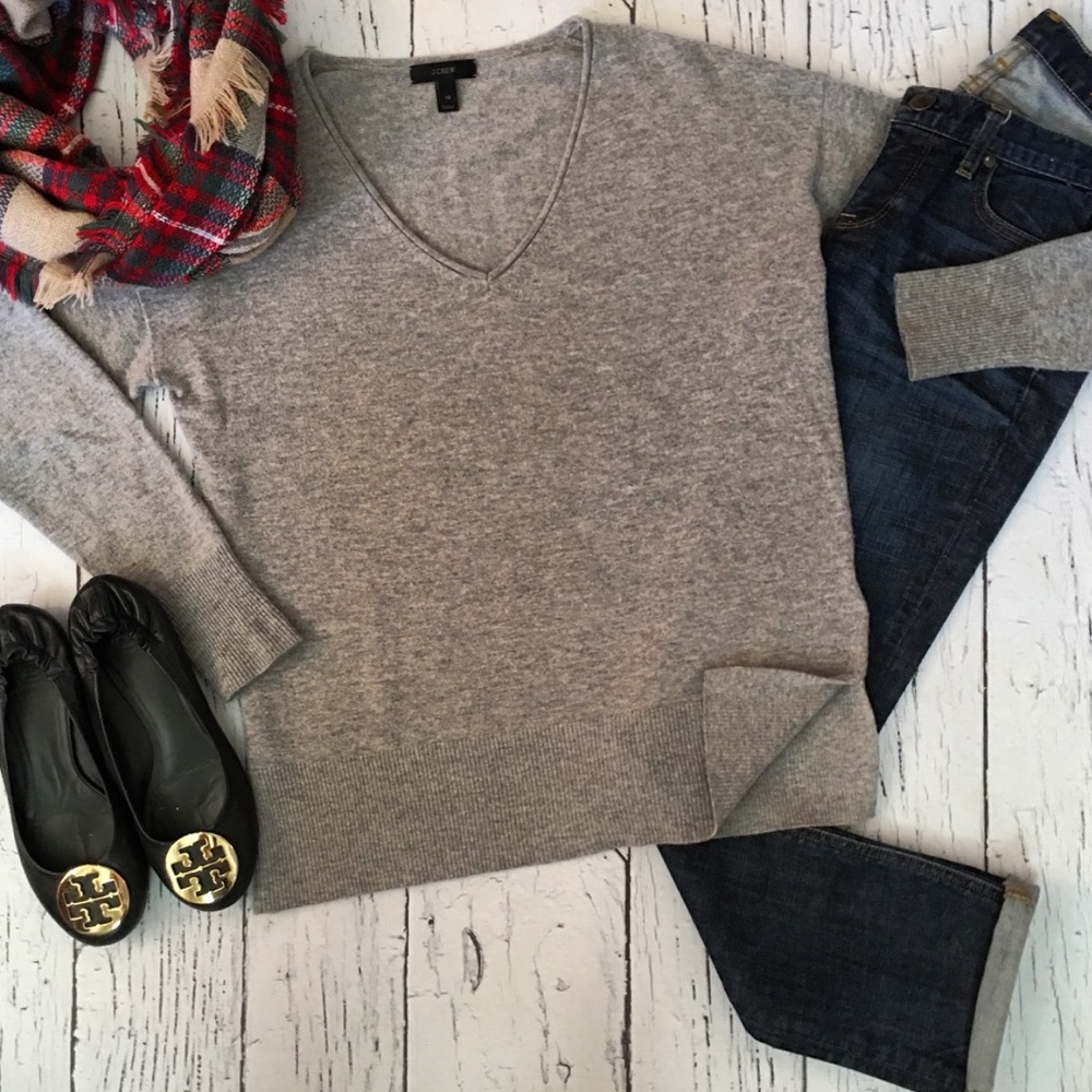 J.Crew Retail V-Neck Sweater with drop shoulders